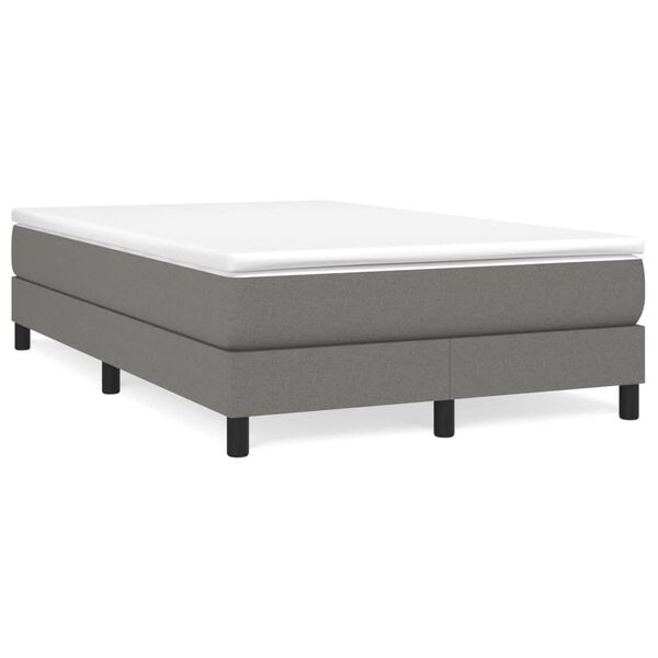vidaXL Struttura Letto a Rete a Molle Grigio Scuro 120x200 cm Tessuto