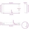 vidaXL Gambe per Tavolino da Caff&egrave; a Forma di U 2 pz Acciaio Naturale 70x(30-31) cm Acciaio