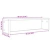 vidaXL Scaffali da Cucina Impilabili 2 pz Legno Vecchio 60x15x16 cm