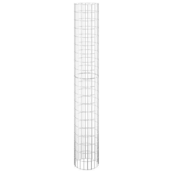 vidaXL Fioriere Gabbione Circolare 3 pz in Acciaio Zincato Ø30x200 cm