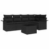 vidaXL Set Divano da Giardino con cuscino 6 pcs polyrattan