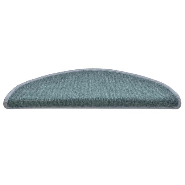 vidaXL Tappetini per scale 30 pz 56x17x3 cm Blu mare Semicircolari