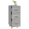 vidaXL Credenza Grigio Sonoma 34,5x34x90 cm in Legno Multistrato