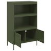 vidaXL Credenza Verde Oliva 68x39x113 cm in Acciaio