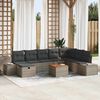 vidaXL Set Divano da Giardino con cuscino 9 pcs Grigio polyrattan