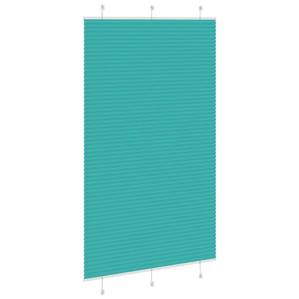 vidaXL Tenda Plissettata Verde petrolio 115x200 cm Larghezza Tessuto