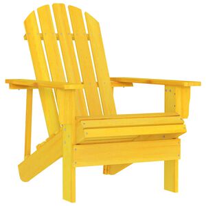 vidaXL Sedia Giardino Adirondack in Legno Massello di Abete Gialla