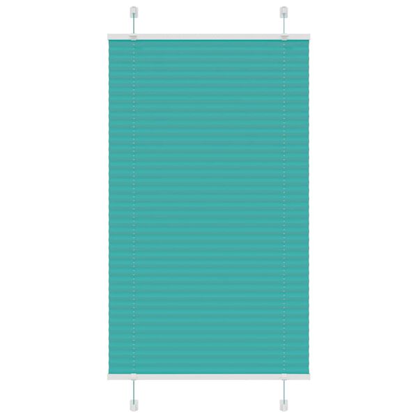 vidaXL Tenda Plissettata Verde petrolio 80x150 cm Larghezza Tessuto