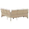 vidaXL Divano a Forma di L con Cuscini in Polyrattan Beige