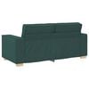 vidaXL Divano a 2 posti Verde scuro 180x78x84 cm in tessuto