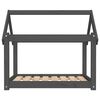 vidaXL Cuccia per Cani Grigia 81x60x70 cm in Legno Massello di Pino