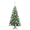 vidaXL Albero di Natale con 150 LED con supporto Verde 120 cm PVC