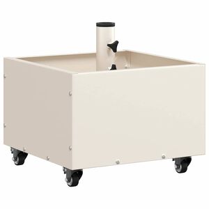 vidaXL Base per ombrellone Bianco 45 x 45 x 45 cm Acciaio