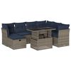 vidaXL Set Divani da Giardino 8 pz con Cuscini Grigio in Polyrattan