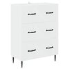 vidaXL Mobile con Cassetti Bianco 66 x 34,5 x 89,5 cm