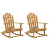 vidaXL Sedie a Dondolo Adirondack 2 pz in Legno Massello di Teak
