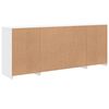 vidaXL Credenza con Luci LED Bianca 163x37x67 cm
