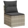 vidaXL Set Divano da Giardino Grigio chiaro 55 x 55 x 37 cm polyrattan