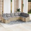 vidaXL Set Divano da Giardino con cuscino 8 pcs polyrattan