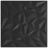 vidaXL Pannelli da parete 48 pcs Nero 50 x 50 cm Schiuma XPS