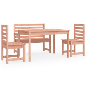 vidaXL Set da Pranzo per Giardino 4 pz in Legno Massello di Douglas