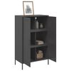 vidaXL Credenza Nera 68x39x113 cm in Acciaio