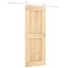 vidaXL Porta scorrevole Naturale e Bianco 80 x 210 cm