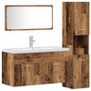 vidaXL Set Mobili da Bagno 3 pz Legno Antico in Legno Multistrato