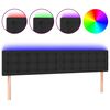 vidaXL Testiera a LED Nera 200x5x78/88 cm in Similpelle