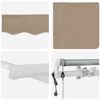 vidaXL Tenda Retrattile Beige 350 x 250 cm Tessuto e acciaio