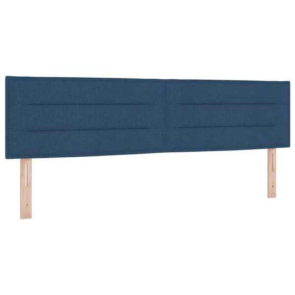 vidaXL <strong>Letto a Molle< / strong> Blu 180 x 200 cm Tessuto