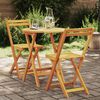 vidaXL Set da Pranzo per Giardino con cuscino 3 pcs Olio Naturale