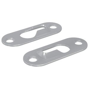 vidaXL Appendino a forma di chiave 2 pz Argento 45 x 16 x 3.5 mm Ferro