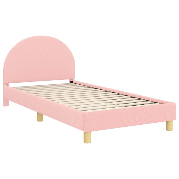 vidaXL Struttura letto bambini con testata Rosa 80 x 200 cm