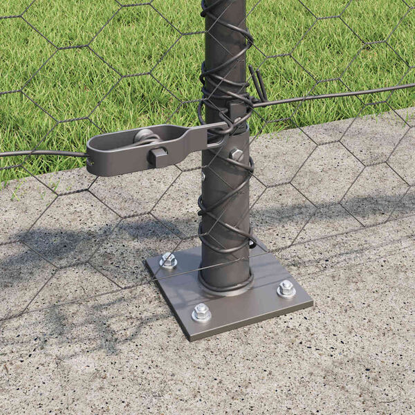 vidaXL Palo della recinzione Grigio 50 x 0,4 m (rete 50 mm)