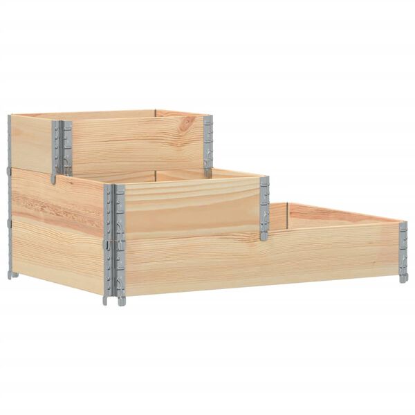 vidaXL Fioriera Rialzata 3 Livelli 120x80 cm Legno Massello di Pino