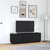 vidaXL Mobile Porta TV con Luci LED Rovere Nero 160,5x41x50 cm