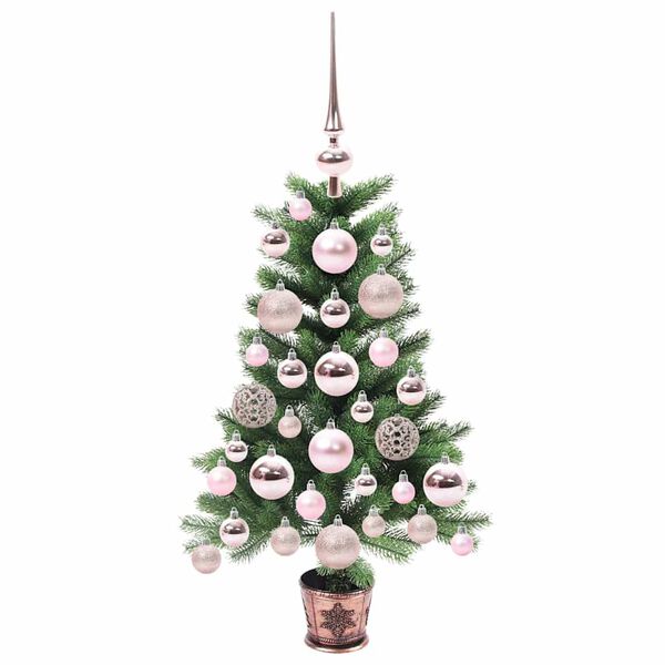 vidaXL Albero di Natale con 150 LED con supporto Verde 65 cm PE