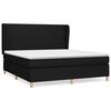 vidaXL Giroletto a Molle con Materasso Nero 180x200 cm in Tessuto