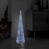 vidaXL Piramide Decorativa Cono Luce LED Acrilico Bianco Freddo 90 cm