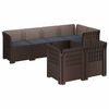vidaXL Divano 7 Posti da Giardino con Cuscini Aspetto Rattan PP