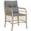 vidaXL Set Pranzo da Giardino 5 pz con Cuscini Beige Misto Polyrattan