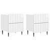 vidaXL Armadio da Notte 2 pcs Bianco Lucido 43 x 34,5 x 49,5 cm