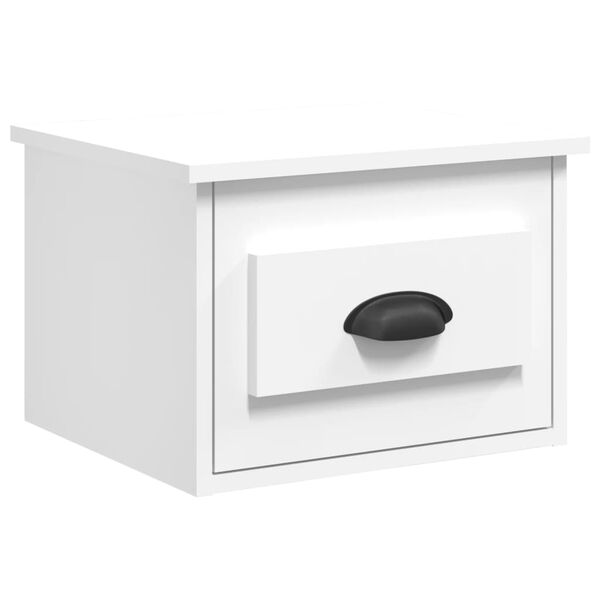 vidaXL Comodino a Parete Bianco 41,5x36x28 cm
