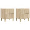 vidaXL Armadio da Notte 2 pz Rovere Sonoma 43 x 34,5 x 48 cm