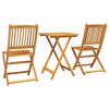 vidaXL Set Bistro da Giardino 3 pcs Marrone Legno di Acacia Massello