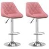 vidaXL Sgabelli da Bar 2 pz Rosa in Velluto