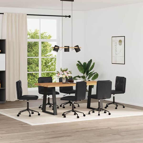vidaXL Sedie da Pranzo 6 pz Nere in Similpelle