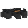 vidaXL Set Divano da Giardino 10 pcs Nero polyrattan