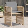 vidaXL Sedie da Giardino con Cuscini 4 pz Beige Misto in Polyrattan